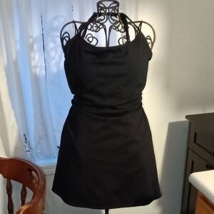 Classic Black Sleeveless A-Line Dress